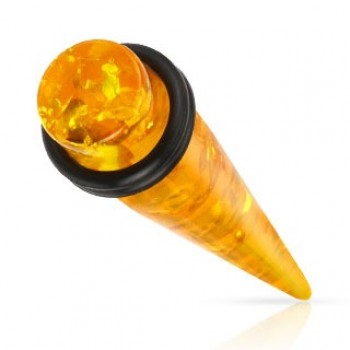 Synthetic Amber Ear Taper Stretcher